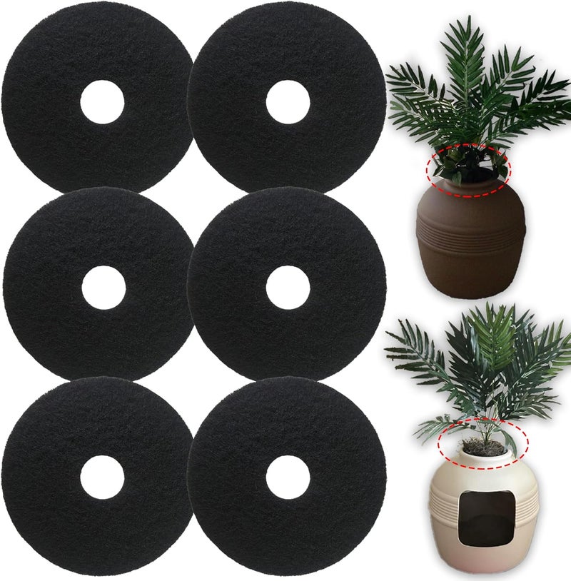 PurifyLogix Cat Litter Box Replacement Carbon Charcoal Filters Compatible with Hidden Cat Litter Box（ 6PCS ） - Activated Carbon Charcoal Filters for Cat Litter Box, Absorbing Odor, Keep Home Fresh - Image 1